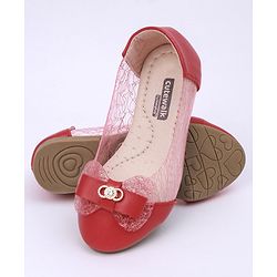 Cute Walk by Babyhug Bellies Bow Applique Embellished - Red