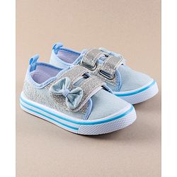 Cute Walk by Babyhug Casual Shoes With Bow - Light Blue
