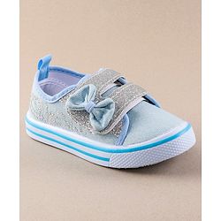 Cute Walk by Babyhug Casual Shoes With Bow - Light Blue