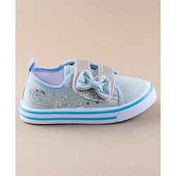 Cute Walk by Babyhug Casual Shoes With Bow - Light Blue
