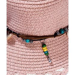 Babyhug Hat Lace Embellished - Peach