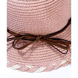 Babyhug Hat Lace Embellished - Peach
