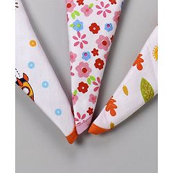 Babyhug 100% Cotton Muslin Burp Cloth Pack Of 3 - Mulitcolor