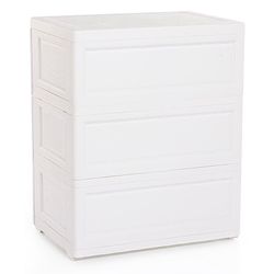 Babyhug  Compartment Chest of Drawers Monkey Print - White