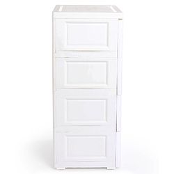 Babyhug 5 Compartment Chest of Drawers Monkey Print - White