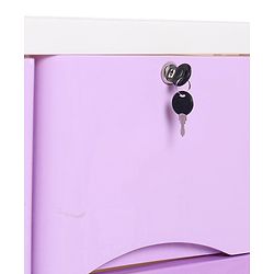 Babyhug 4 Compartment Storage Chest of Drawers - White Purple