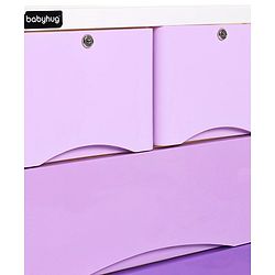 Babyhug 4 Compartment Storage Chest of Drawers - White Purple