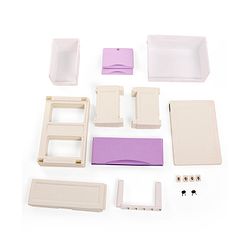 Babyhug 4 Compartment Storage Chest of Drawers - White Purple