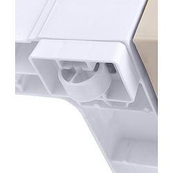 Babyhug 3 Layers High Density Plastic Storage Cabinet Teddy Print With Wheels - White