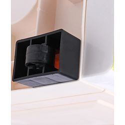 Babyhug 4 Layers High Density Plastic Storage Cabinet Baby Lion Print With Wheels - Light Cream