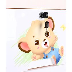 Babyhug 7 Layers High Density Plastic Storage Cabinet Baby Lion Print - White & Cream