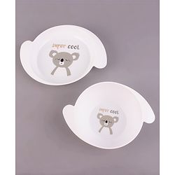 Babyhug 5 Piece Feeding set Bear Print- White