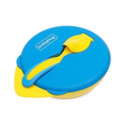 Babyhug Suction Bowl with Spoon - Yellow Blue