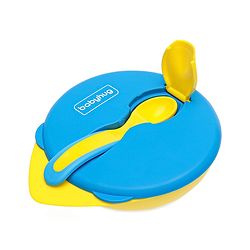 Babyhug Suction Bowl with Spoon - Yellow Blue