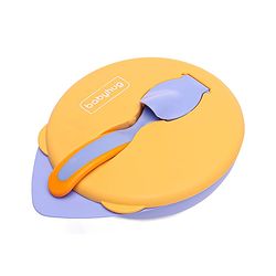 Babyhug Suction Bowl with Spoon - Purple Orange