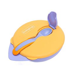 Babyhug Suction Bowl with Spoon - Purple Orange