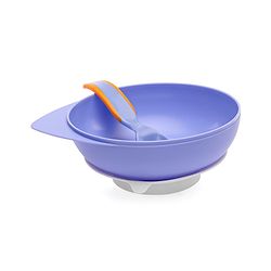Babyhug Suction Bowl with Spoon - Purple Orange