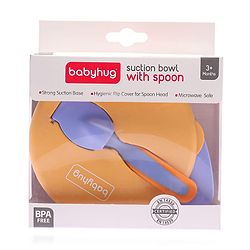 Babyhug Suction Bowl with Spoon - Purple Orange