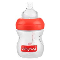 Babyhug Wide Neck Sterilizable Feeding Bottle Red - 160 ml