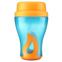 Babyhug Slide Straw Sipper - Orange Blue