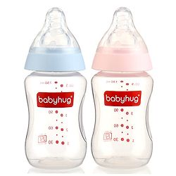 Babyhug Standard Neck Polypopylene Sterilizable Feeding Bottle Pack of 2 - 150 ml Each