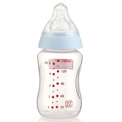 Babyhug Standard Neck Polypopylene Sterilizable Feeding Bottle Pack of 2 - 150 ml Each