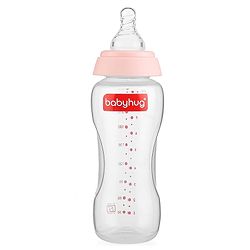 Babyhug Standard Neck Polypopylene Sterilizable Feeding Bottle Pack of 2 - 270 ml Each