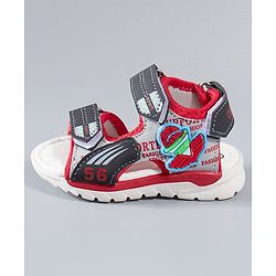 Cute Walk by Babyhug Sandals Basketball Patch - Red