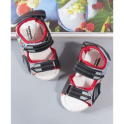 Cute Walk by Babyhug Sandals Basketball Patch - Red