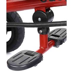 Babyhug Cruise Plug & Play Trike with Mild Steel Frame & Parental Handle Front & Rear Storage Basket with 3 Rubber Wheels with Foldable Foot Rest & Bell  - Red