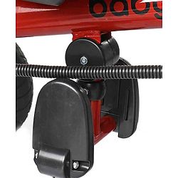 Babyhug Cruise Plug & Play Trike with Mild Steel Frame & Parental Handle Front & Rear Storage Basket with 3 Rubber Wheels with Foldable Foot Rest & Bell  - Red