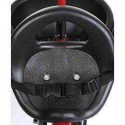 Babyhug Cruise Plug & Play Trike with Mild Steel Frame & Parental Handle Front & Rear Storage Basket with 3 Rubber Wheels with Foldable Foot Rest & Bell  - Red