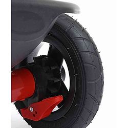 Babyhug Cruise Plug & Play Trike with Mild Steel Frame & Parental Handle Front & Rear Storage Basket with 3 Rubber Wheels with Foldable Foot Rest & Bell  - Red