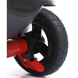 Babyhug Cruise Plug & Play Trike with Mild Steel Frame & Parental Handle Front & Rear Storage Basket with 3 Rubber Wheels with Foldable Foot Rest & Bell  - Red