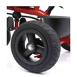 Babyhug Cruise Plug & Play Trike with Mild Steel Frame & Parental Handle Front & Rear Storage Basket with 3 Rubber Wheels with Foldable Foot Rest & Bell  - Red