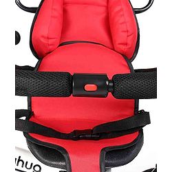 Babyhug Hermes Glider Plug & Play Trike with 360° Rotatable Seat & Parental Handle with Canopy Rubber Wheels & Storage Baskets with Bell - White Red