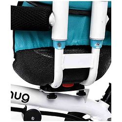 Babyhug Hermes Glider Plug & Play Trike with 360° Rotatable Seat & Parental Handle with Canopy Rubber Wheels & Storage Baskets with Bell - White Blue