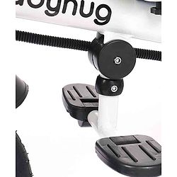 Babyhug Hermes Glider Plug & Play Trike with 360° Rotatable Seat & Parental Handle with Canopy Rubber Wheels & Storage Baskets with Bell - White Blue