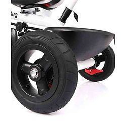 Babyhug Hermes Glider 5 in1 Multifunctional Kids Plug & Play Trike|360° Rotatable Seat|Rubber Wheels with Brakes|Parental Handle with Canopy |Safety Harness|Storage Basket for Boys & Girls-Red