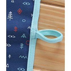 Babyhug Cotton Diaper Changing Mat and Bed Protector - Navy Blue