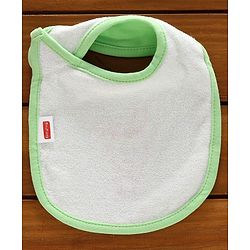 Babyhug Cotton Bibs Animal Embroidery Set of 3 - Green & White