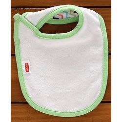 Babyhug Cotton Bibs Animal Embroidery Set of 3 - Green & White