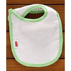 Babyhug Cotton Bibs Animal Embroidery Set of 3 - Green & White
