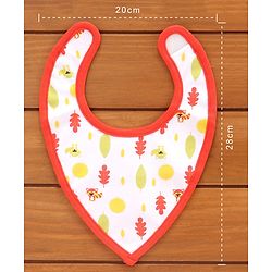 Babyhug Cotton Bibs Triangle Print Set of 3 - White