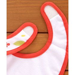 Babyhug Cotton Bibs Triangle Print Set of 3 - White