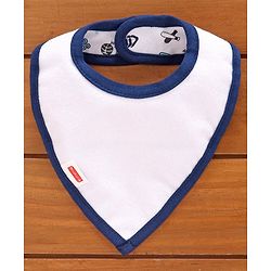 Babyhug Cotton Bibs Triangle Print Set of 3 - White