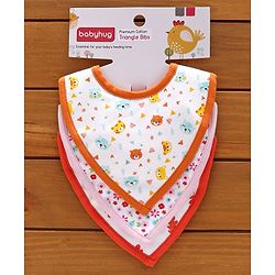 Babyhug Cotton Bibs Set of 3 - Multicolor