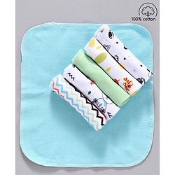 Babyhug 100% Cotton Wash Cloth Pack of 6 - Multicolor