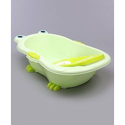 Babyhug Bath Tub With Bath Tray Animal Print - Yellow