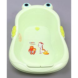 Babyhug Bath Tub With Bath Tray Animal Print - Yellow